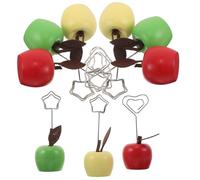 Yardwe Memo Clip Holders Or Wooden 9pcs Fruit Shaped with Practical Clip Design and Unique Candy Colour for Organizing Notes on Desk, for Daily Reminders Studio Use