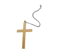 Yardwe Men Plastic Cross Pendant Necklace Traditional European Design for Clergy Use for Halloween Cosplay and Religious Decorations Faith Cross Ornament for Priests and Monks