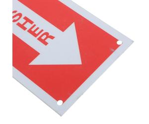 Yardwe Metal Fire Extinguisher Sign for Office and Restaurant Use, Sturdy Aluminum Alloy Construction, Practical Safety Sign for Fire Protection and Emergency Situations