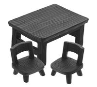 Yardwe Micro Landscape Decoration Chair Fairy Garden Decoration Miniature Village Accessories Mini Furniture Ornament Dollhouse Stool Model Furniture Scene Tiny Stool Resin Black