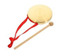 Yardwe Mini Copper Gong Hand Percussion Instrument Creative Chinese Gong Smooth Edges for Home Decor and Party Entertainment Random Style