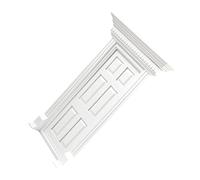 Yardwe Mini Door Decor White Smooth Surface Miniature House Gate Ornament for DIY Painting Safe Non Deformable Small Wood Door Photography Prop for Fairy Garden and Dollhouse Models