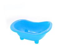 Yardwe Mini Hamster Bathtub Compact Size Bath Basin for Rats Gerbils Sturdy Plastic Blue Easy to Use Clean