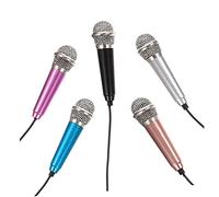Yardwe Mini Microphone 5pcs Portable Metal Vocal Microphones for Phones