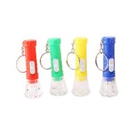 Yardwe Mini Plastic Torch Portable Hand Lamp 10pcs Small Pocket Keychain Flash Light Easy to Carry Random Color Emergency Flashlight for Walking the Dog and Pocket Use
