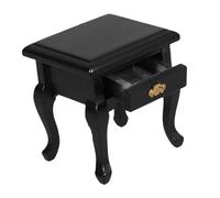 Yardwe Mini Wood Bedside Cabinet for DIY Mini House Realistic Vintage Style Dollhouse Accessory Compact Retro Bedside Table with Five Drawer Design for Crafting Miniature Home Decor