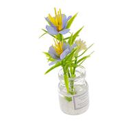 Yardwe Miniature Bonsai Decoration Faux Potted Plant for Home Office Mini House Ornament No Maintenance Required for Desks Windowsills Shelves
