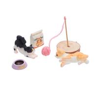 Yardwe Miniature Cat Playset for Dollhouse Supplies Weather-resistant Tiny Cats Realistic Micro Landscape Kitten Figurines for Outdoor and Indoor Creative Role-playing Educational