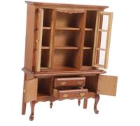 Yardwe Miniature Doll House Cabinet Tiny Wooden Furniture DIY Colorable Design for Bedroom Living Room Kitchen Dollhouse Decoration Accessory