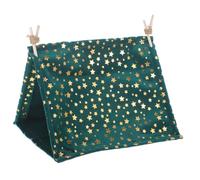 Yardwe Miniature Dollhouse Camping Tent Green Pretend Play Accessory for Dollhouses Realistic Outdoor Scene Decor for Imaginative Play and Photography