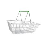 Yardwe Miniature Iron Shopping Basket for Pretend Play Storage Basket Educational Roleplaying for Sorting and Social Skills Development Green Large
