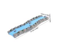 Yardwe Miniature Resin Water Creek Stream for Dollhouse Landscape Sand Fairy Garden Decor Therapeutic Zen Garden Accessory for Stress Relief and Office Relaxation