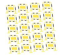 Yardwe Miniature Traffic Barricade Toys for Boys and Girls 24pcs Educational Playset Develop Children's Imagination Role