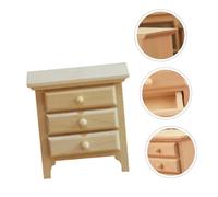 Yardwe Miniature Wooden Bedside Table Dollhouse Furniture for Scale Mini Nightstand Ornament Safe Lightweight Craft to Enhance Imagination and Creativity