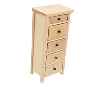 Yardwe Miniature Wooden Storage Cabinet Model Dollhouse Mini Furniture Wooden Five Chest for Micro Scene Decoration Doll House Accessory for Collectors