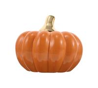 Yardwe Modern Ceramic Pumpkin Sculpture for Autumn Table Decor, Sturdy Decorative Ornament in Sleek Orange Design, Halloween and Harvest Festival Home Decoration