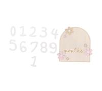 Yardwe Monthly Milestone Cards Double-Sided Wooden Newborn Month Signs with Cute Daisy Flower Design for Growth Tracking and Photo Props Shower Milestone Signs