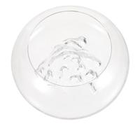 Yardwe Multi-functional Fish Tank Glass Bubble Bowl Mini Aquarium Home Office Decorative Bowl Iceberg