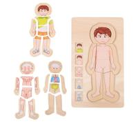 Yardwe Multi-layer Cartoon Body Structure Puzzle for Educational Early Learning Puzzle Game for Boys and Stimulates Interest and Enhances Logic Skills Suitable for Birthday and Family