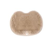 Yardwe Multipurpose Foot Cleaner Mat Brown with Massage Pad for Shower Use Non-Slip Foot Scrubber for Plantar Relief and Improved Circulation Space-Saving Hanging Design