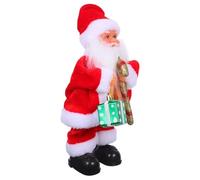 Yardwe Musical Santa Claus Electric Doll with Built in Tunes Safe Smooth Materials and Movable Design Festive Xmas Ornament and Party Supply for Holiday Fun and Decorations