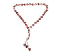 Yardwe Natural Agate Muslim Prayer Beads Delicate Acrylic Rosary Hand Chain Comfortable Smooth Touch Islamic Tasbih for Pilgrimage and Daily Devotion Random Color