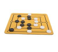Yardwe Nine Men S Morris Game Portable Tabletop Chessboard with 18 Pieces Abs and Rubber Desktop Strategy Game for Family Gatherings Travel Party Desk Play