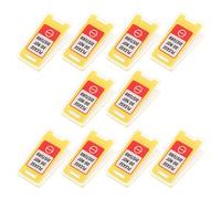 Yardwe Note Folder Memo Clips Acrylic 10Pcs Desk Warning Sign Holder for Office Desk Organization