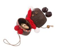 Yardwe Nutshell Doll Ornament Handmade Fruit Shell Made Hanging Doll Bell for Xmas Tree Makes Soft Rattling Sound When Shaking for Christmas Holiday Party Decorations