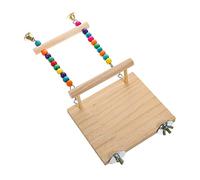 Yardwe Parrot Perch Stand Wooden Bird Swing Toy for Parrots and Parakeets Chewing Toy to Activity Space and Fun for Birds and Playtime Adventures