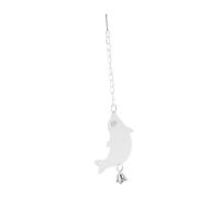 Yardwe Parrot Toys Bell Bird Mirror for Cage Parakeet Mirror Toy Conure Mirror Bell Acrylic Bird Mirror Toy