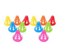 Yardwe PE Practice Cones with Holes, Low Profile Training Set for Skating | Lightweight Flexible Shape Returns, Asphalt Courts and Playgrounds, Street Hockey Balance Work