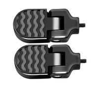Yardwe Pedals Wide Cycling Mountain Folding Aluminum Peg Padded Rear Folding Pegs for Footrest Multifunctional Foldable Seat Folding Foot Rest Bike Black Aluminum Alloy