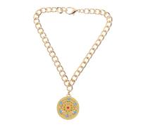 Yardwe Pet Pendant Necklace Longevity Lock Charm Chinese Year Metal Jewelry for Cats and Dogs Spring Festival Pet Accessory for Health and Safety