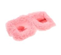 Yardwe Pink Plush Square Frame Sunglasses for Women, Retro Party Style | Fluffy Furry Texture, Plastic Build, Beach Outings and Photo Shoots, Costume Matching for Cosplayers