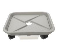 Yardwe Plant Caddy with Wheels and Drainage Tray Square Flower Pot Mover Plastic Garden Rolling Plant Stand Heavy Duty Plant Pallet Dolly for Moving Heavy Large Plant Pot