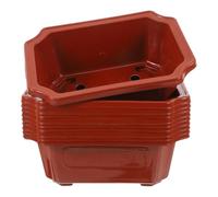 Yardwe Plastic Bonsai Pot 16 X 12 Cm Rectangle Bonsai Planter Pots with Tray for Succulents Cactus Indoor Gardening Training Containers for Home Office Garden