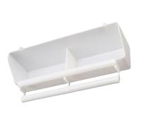 Yardwe Plastic Feeder for Cage Hanging Installation White Food Dispenser Bowl with Anti-spill Design Preventing Food from Falling Suitable for Parrots