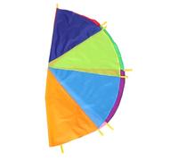 Yardwe Playground Fun Rainbow Parachute Boys and Girls Play Parachute Handles Cooperative Games Tent Safe Material for Daycare Indoor Games