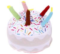 Yardwe Plush Birthday Cake Chewing Plaything for Dogs Adorable Birthday Decoration Stuffed Plush for Interactive Fun and Furniture Protection