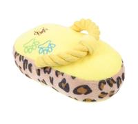 Yardwe Plush Dog Chew with Squeaky Sound Soft Slipper Design Pet Biting for Teeth Cleaning and Energy Distraction Durable Safe Material for Puppies and Adult Dogs