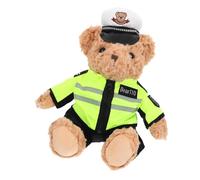 Yardwe Police Bear Stuffed Animal Plush Toy for Kids Soft Fluffy Doll with Uniform and Cap Birthday for Boys and Girls Adorable and Snuggly Decor