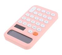 Yardwe Portable Calculator Digital Calculator 12 Digit Pink Abs Battery Powered Multi-function for Office School