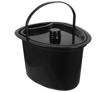 Yardwe Portable Commode Chair with Plastic Bedpan and Shower Board, Urine Pot with Lid for Elderly, Pregnant Women and Disabled, Portable Toilet for Bedroom and Bathroom Use Random Style