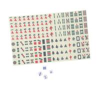 Yardwe Portable Mini Mahjong Set with Complete Accessories Travel Game for Camping and Dormitory Smooth Surface Easy to Clean Gift for Family and Friends Compact Tiles