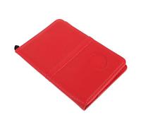 Yardwe Portable Stylish Red Golf Scorecard Holder Pu Leather Golf Notebook Organizer with Secure Scorecard Protection for Men and Women for Casual Games