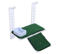 Yardwe Portable Turtle Ramp Inclined Plastic Basking Platform with Strong Suction and Hook Attachments 20x18x8.5cm for Easy Climbing , Suitable for Reptiles and Turtles in Landscape Ponds