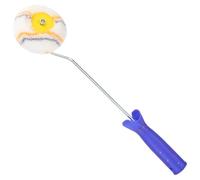Yardwe Practical Wall Painting Roller Brush with Cotton Thread and Plastic Handle, Effortless Paint Edger for House Painting and Interior Corner Trimming
