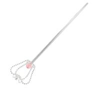 Yardwe Princess Wand and Crown Set Royal Cosplay Prop for Wedding Photos and Party Favors Elegant Crown-shaped Fairy Stick for Dress-up and Award Ceremonies