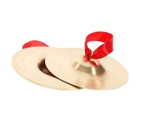 Yardwe Professional Copper Finger Cymbals Lightweight Hand Percussion Instrument for Dance Music Education Interaction Safe Material Random Color